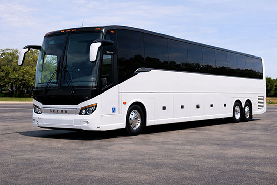 56-passenger charter bus available for charter in Lynn, MA